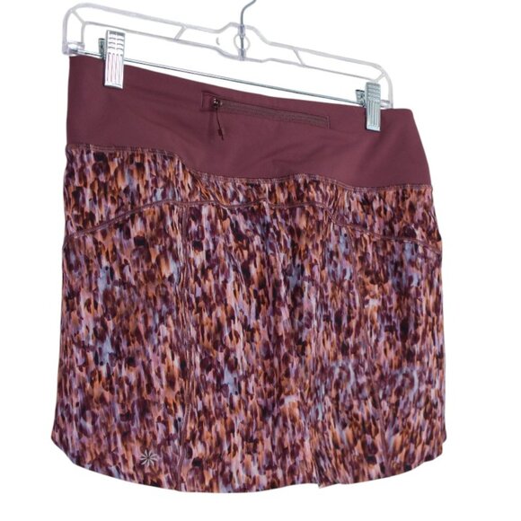 Athleta Run With It Patterned Pink Purple Skort Size Small - Picture 4 of 7